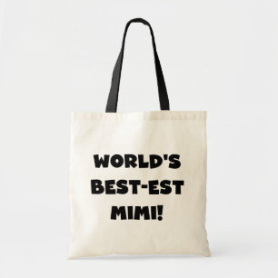 Tote Bag T-shirts et cadeau noirs des textes Mimi du