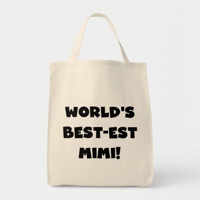 Tote Bag T-shirts et cadeau noirs des textes Mimi du (Devant)