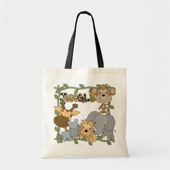 Tote Bag T-shirts et cadeaux d'animaux de jungle de bébé (Devant)