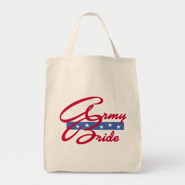 Tote Bag T-shirts et cadeaux de jeune mariée d'armée (Devant)