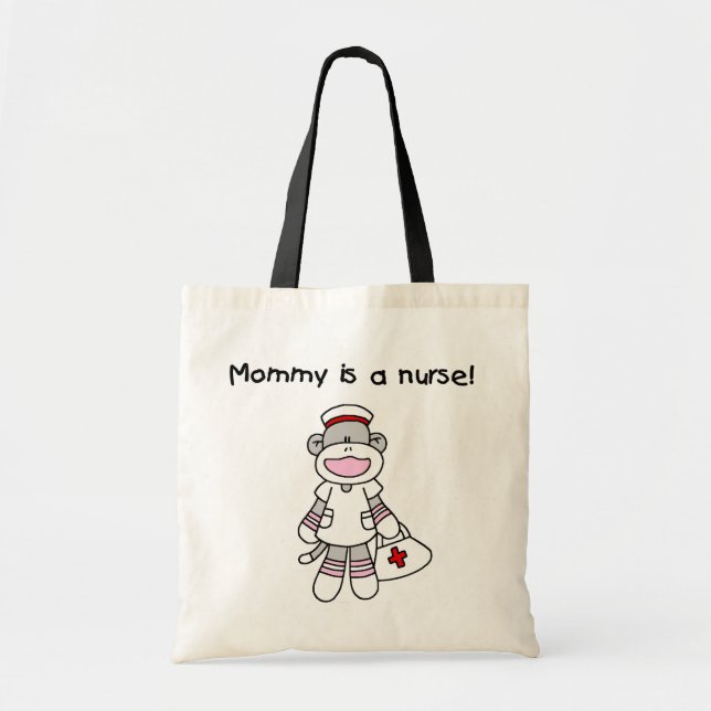 Tote Bag T-shirts et cadeaux de l'infirmière de singe de ch (Devant)