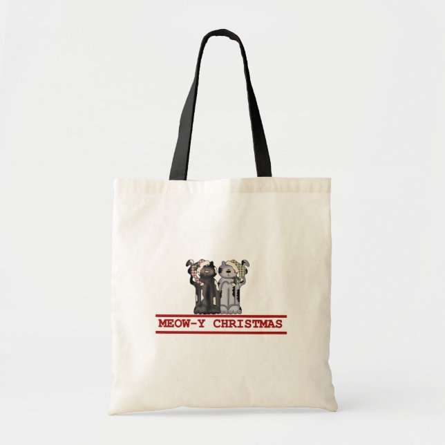 Tote Bag T-shirts et cadeaux de Noël Meow-y (Devant)