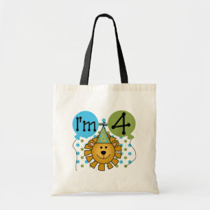 Tote Bag T-shirts et cadeaux Lion 4th Birthday