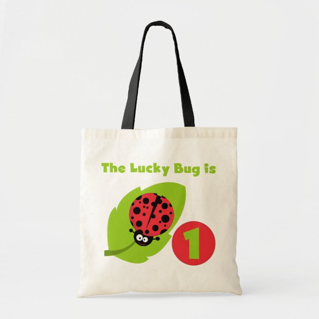 Tote Bag T-shirts et cadeaux Lucky Bug 1er anniversaire (Devant)