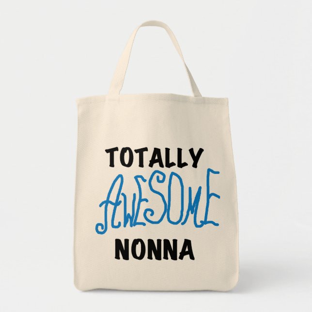 Tote Bag T-shirts et cadeaux Nonna Blue totalement géniaux (Devant)
