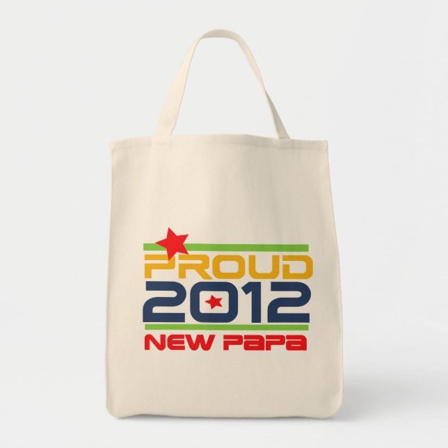 Tote Bag T-shirts et cadeaux Proud New Papa 2012 (Devant)