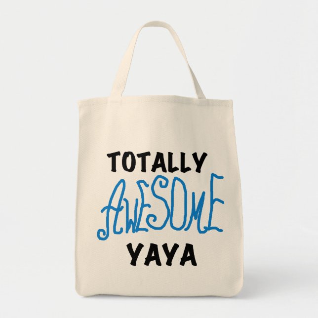 Tote Bag T-shirts et cadeaux Yaya totalement géniaux (Devant)