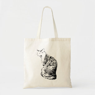 Tote Bag Tabby Cat Jaune Haut Fourre-tout