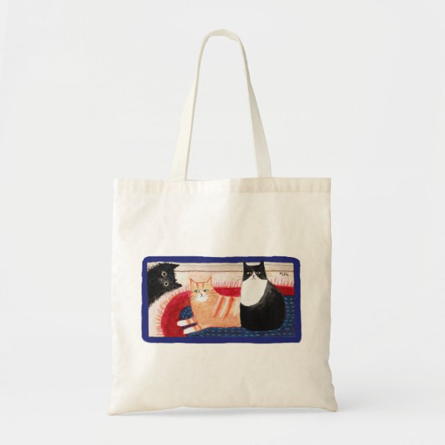 Tote Bag Tabby noir orange Ginger Tuxedo Amusant Amoureux d (Devant)
