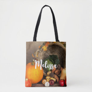 Tote Bag Table Bountiful Harvest
