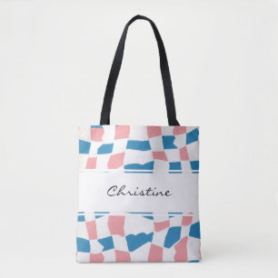 Tote Bag Tableau de contrôle bleu rose rétro Abstrait