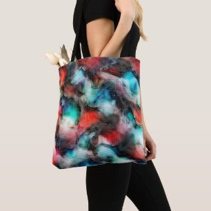 Tote Bag Taches de style cratère en mosaïque carré rustique