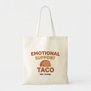 Tote Bag Taco de Soutien Émotionnel Drôle Rétro Kawaii Conf