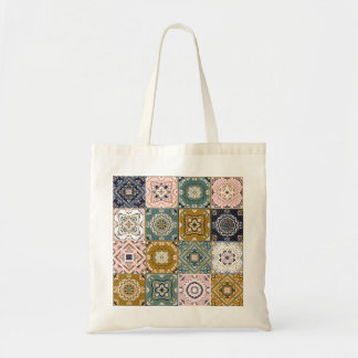 Tote Bag Talavera Indian : Patchwork, Ethnic Mosaic.