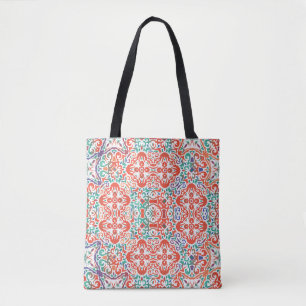 Tote Bag Talavera Mexicaine : Collage Ethnique De Carreaux.