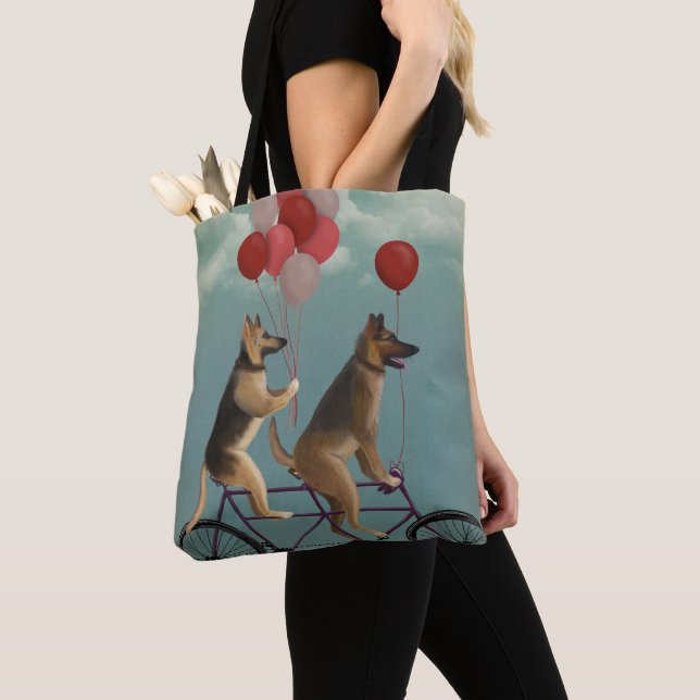 Tote Bag Tandem berger allemand (De près)