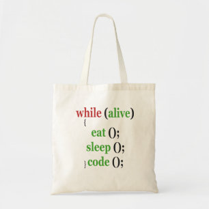 Tote Bag Tandis qu'Alive Mangez Sleep Code drôle PRogrammer