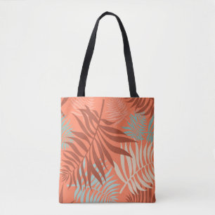 Tote Bag Tangerine orange Feuilles Fourre-tout
