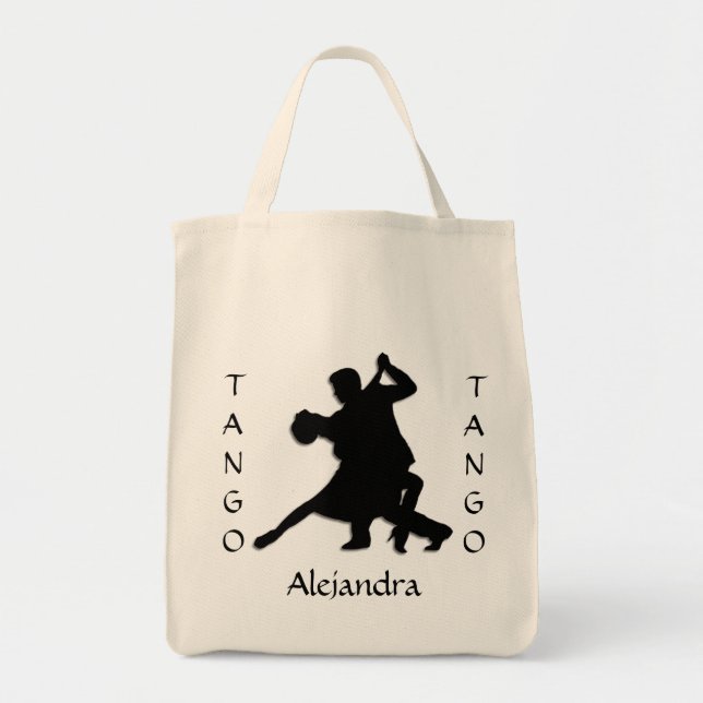 Tote Bag Tango Danse Silhouette personnelle (Devant)