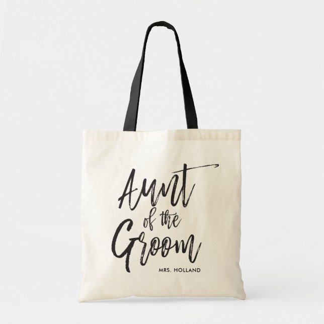 Tote Bag Tante du mariage fait sur commande de style de (Devant)