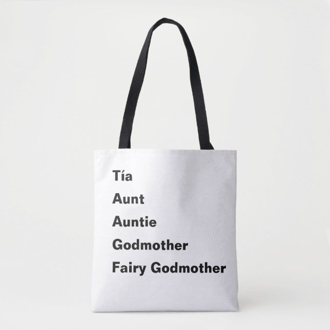 Tote Bag Tante tante Godmother Themed de Tia (Devant)