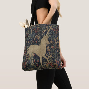 Tote Bag Tapisserie allégorique de "Millefleurs" avec des