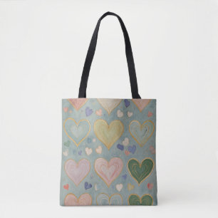 Tote Bag Tapisserie Pastel Heart