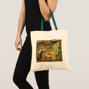 Tote Bag Tapisserie religieuse vintage avec bébé Jésus-Chri