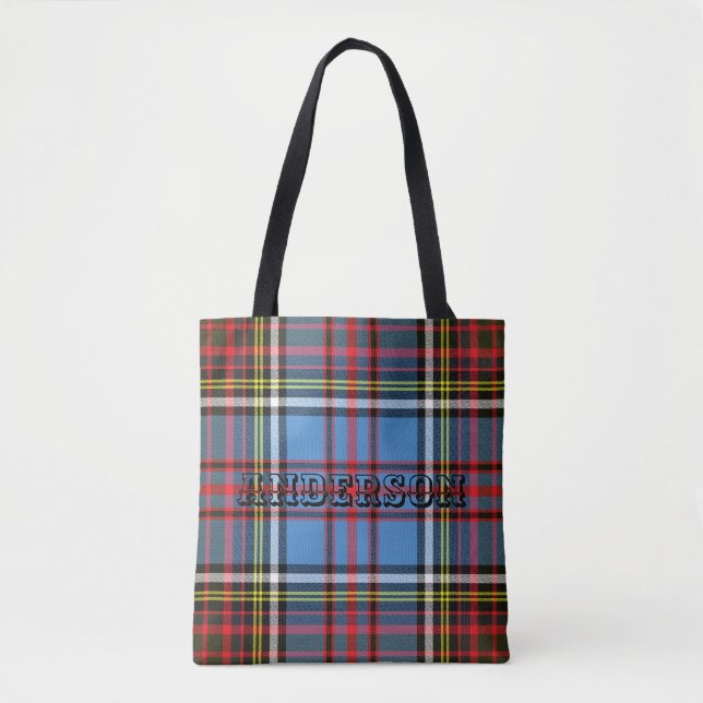 Tote Bag Tartan d'Anderson de clan (Devant)
