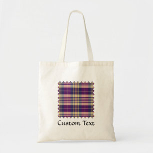 Tote Bag Tartan mauve, or et bleu