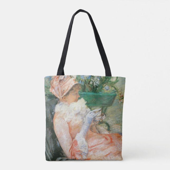 Tote Bag Tasse de thé de Mary Cassatt, impressionnisme Vint (Dos)