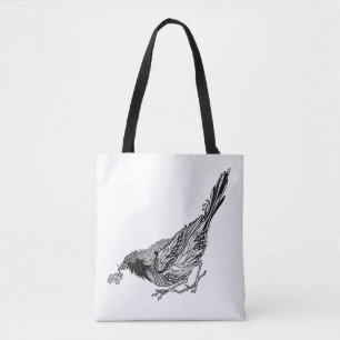 Tote Bag Tatouage 2 d'oiseau