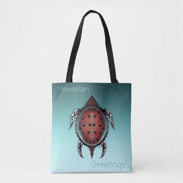 Tote Bag Tatouage de Fantasy Turtle (Devant)