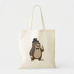 Tote Bag Taupe en marié avec cravate