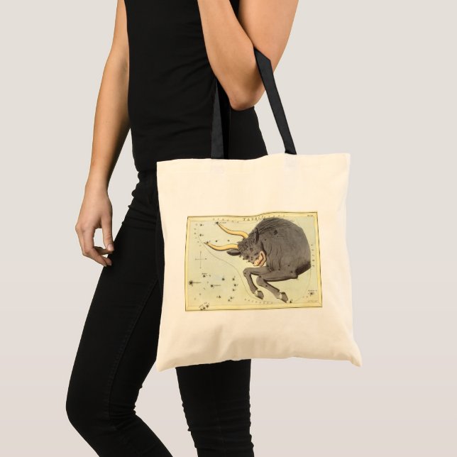 Tote Bag Taurus Bull, le miroir Vintage de la constellation (Devant (produit))