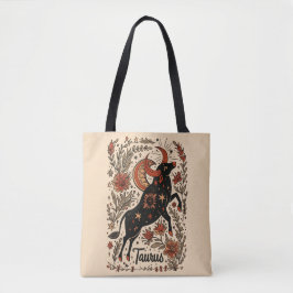 Tote Bag Taurus Celestial Zodiac Art Tasche