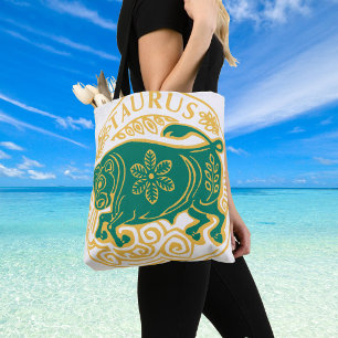 Tote Bag Taurus Signe du zodiaque sur un