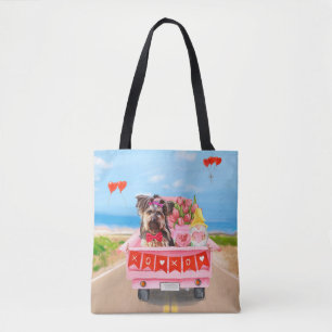 Tote Bag Tchiens Terrier du Yorkshire Saint-Valentin Camion
