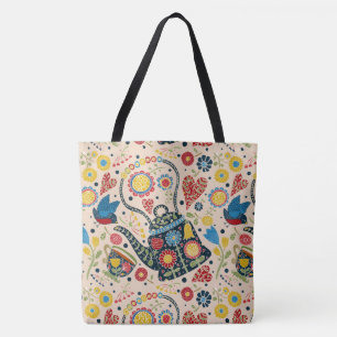 Tote Bag Tea Time Over Print Fourre-tout - Voir retour