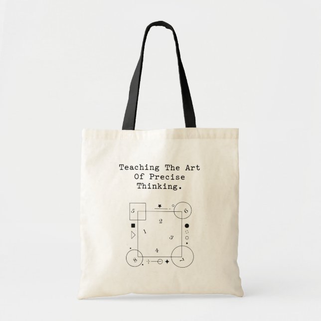 Tote Bag Teaching Art of Precise Thinking | Math Logic (Devant)