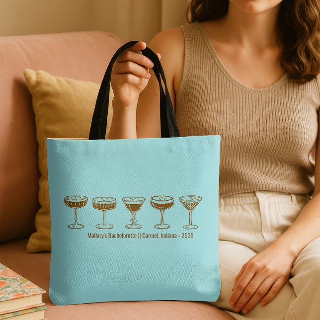 Tote Bag Teal Bridesmaid Espresso Martini Bachelorette  (Créateur téléchargé)