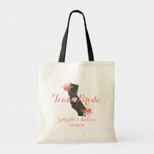 Tote Bag Team Bride California State Mariage Bridesmaid