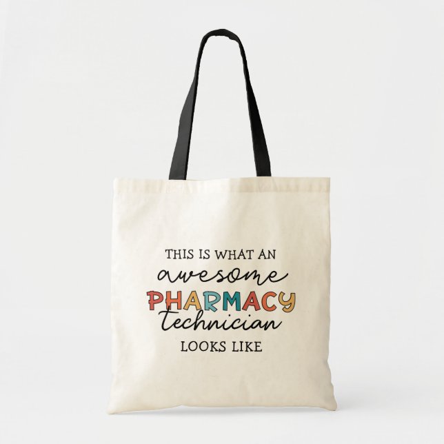 Tote Bag Technicien en pharmacie Awesome Technologie en pha (Devant)