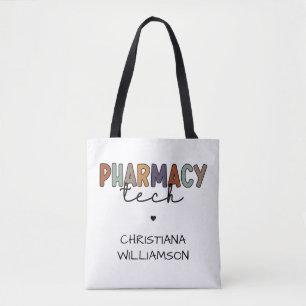 Tote Bag Technicien en pharmacie personnalisé Rétro Technic