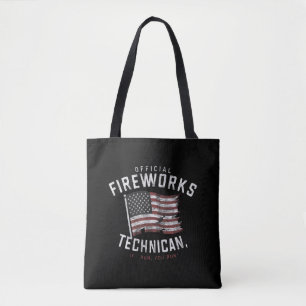Tote Bag Technicien officiel de feux d'artifice Si je cours