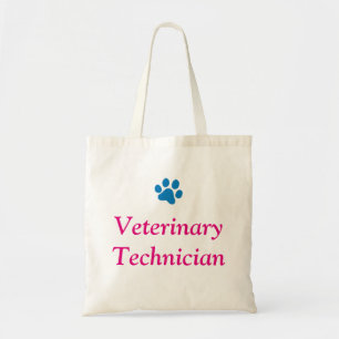 Tote Bag Technicien vétérinaire avec l'empreinte de patte