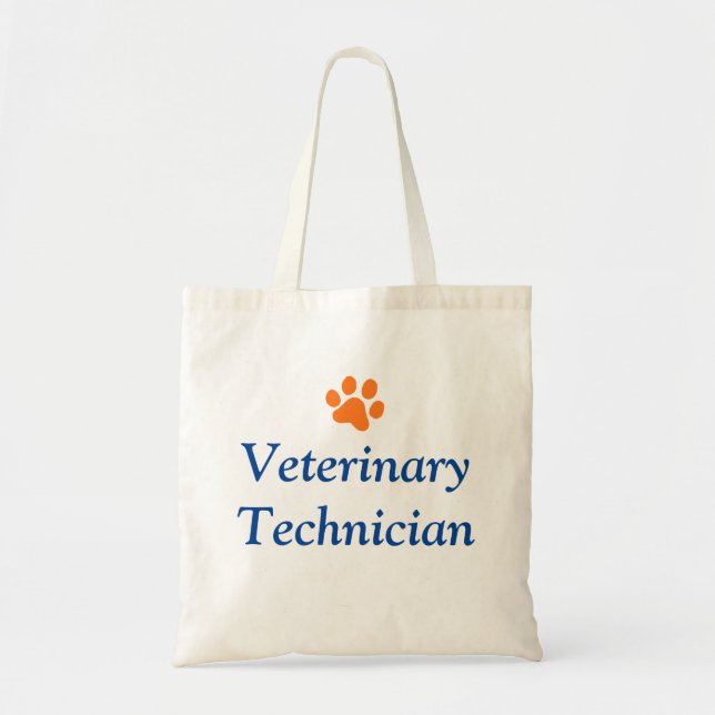 Tote Bag Technicien vétérinaire avec l'empreinte de patte (Devant)