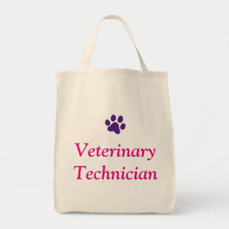 Tote Bag Technicien vétérinaire avec l'empreinte de patte
