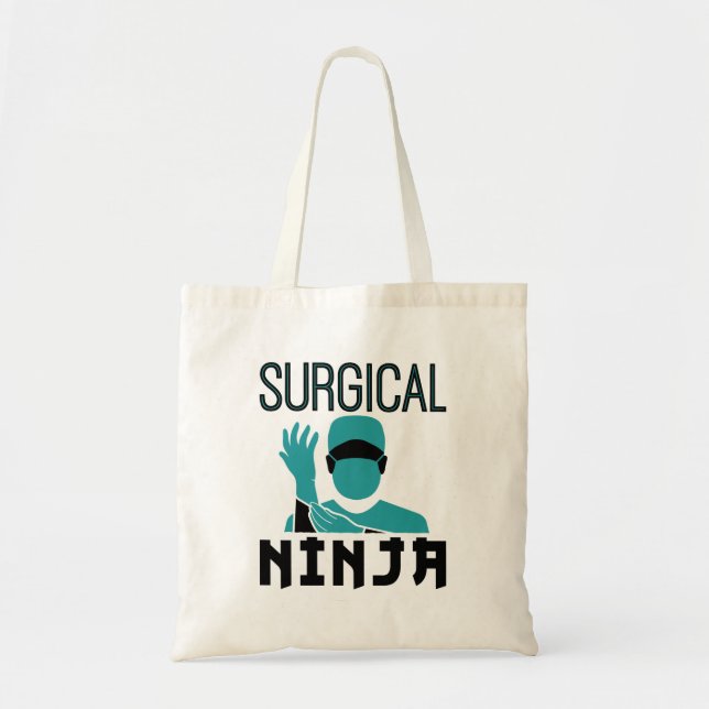 Tote Bag Technologue en chirurgie Ninja Scrub (Devant)