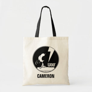 Tote Bag Tee - shirt   Snoopy Howling   Ajouter Votre Nom
